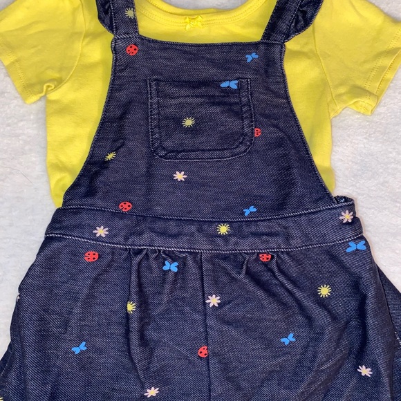 Lightweight denim overall dress - Picture 2 of 4